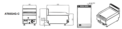 Cookrite 400mm Countertop Gas Griddle LPG AT65G4G-C-LPG