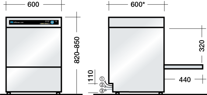 MEIKO Upster Undercounter Dishwasher U500