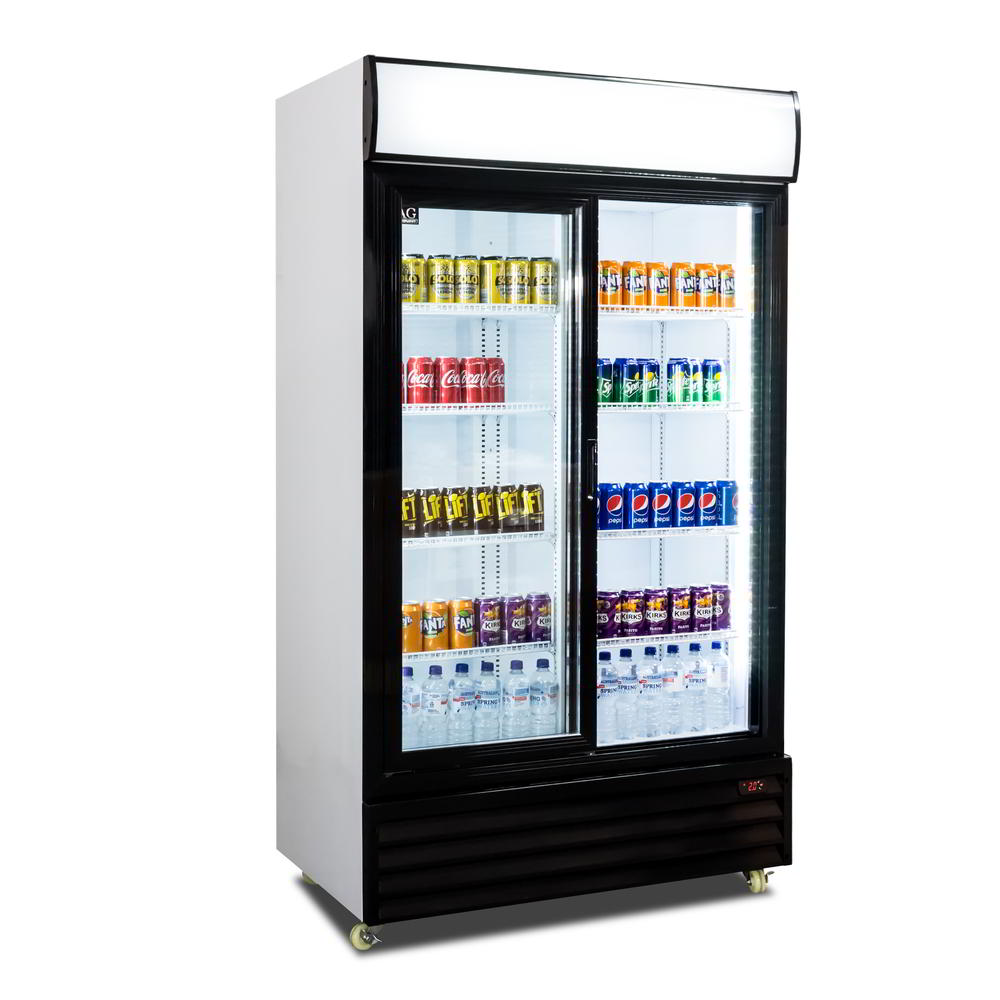 1000L Double Glass Sliding Door Upright Display Fridge CU1000TNG-SD