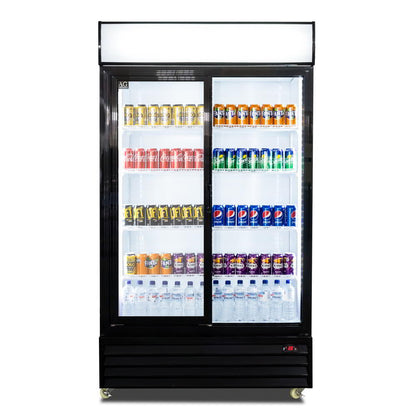 1000L Double Glass Sliding Door Upright Display Fridge CU1000TNG-SD