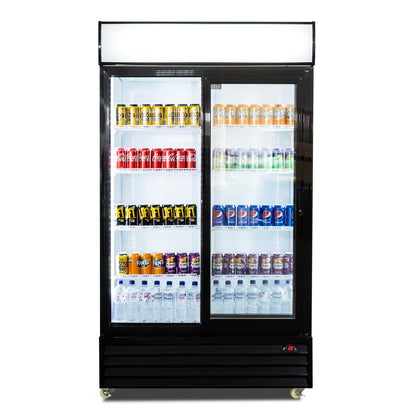 1000L Double Glass Sliding Door Upright Display Fridge CU1000TNG-SD