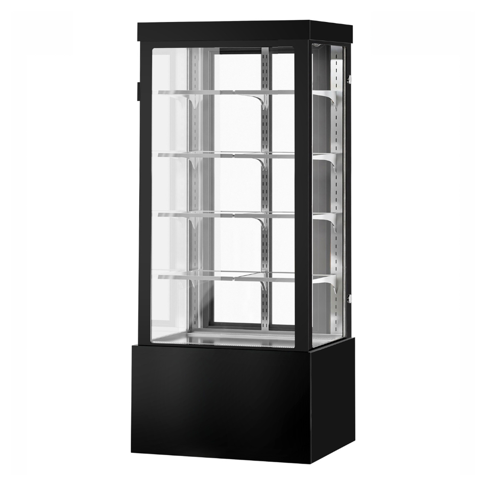 BONVUE CVS90-4B Noir Grand 900mm 4 Shelves Square Cake Display Fridge