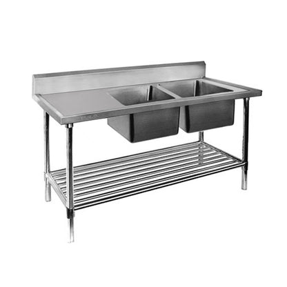 Double Centre Sink Bench with Pot Undershelf DSB7-1200C/A