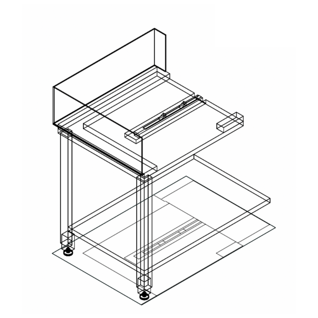 Fagor Stainless Steel Corner Bench w/ Introduction of Baskets by the Left Side E-90I