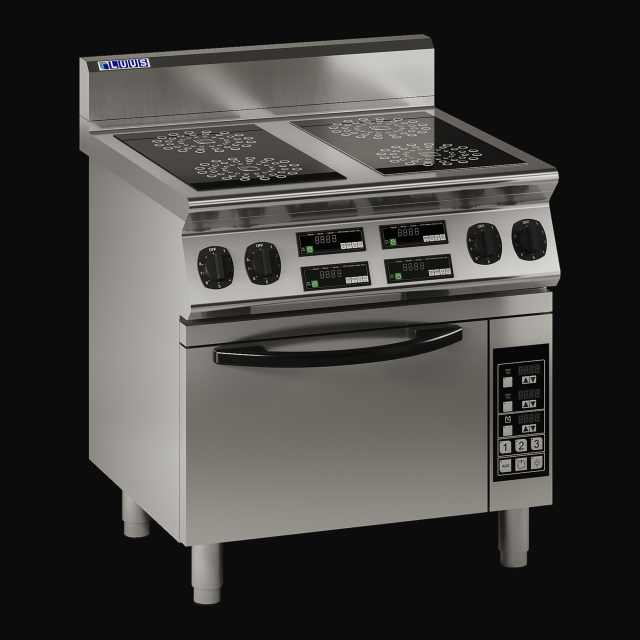 LUUS ER7-4B 4 Burner Induction Cooktop with Oven