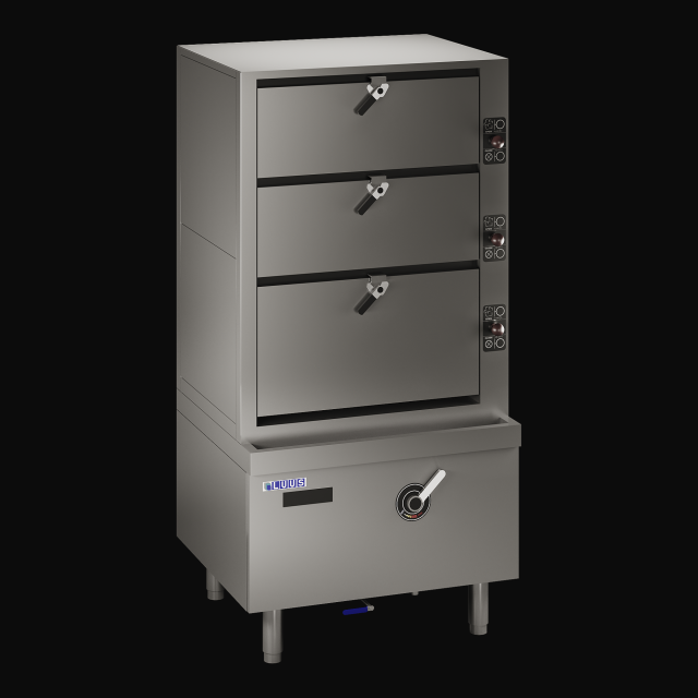 Luus ESC-90 Induction Steam Cabinet – 3 Deck Commercial Steamer (30kW)