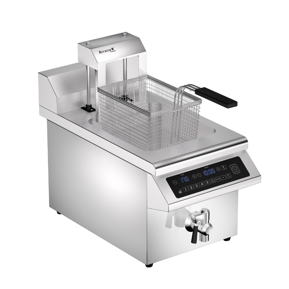 Benchstar 8lt Single Tank Auto Lifting Induction Fryer IF3500S-AL