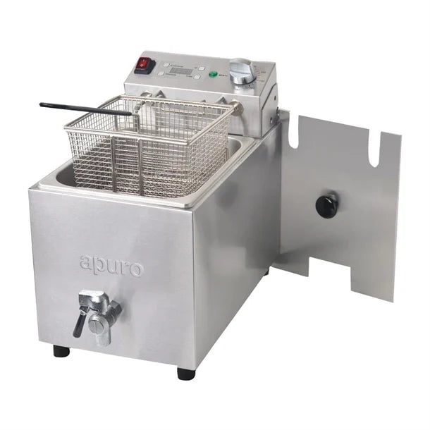 Apuro FC374-A Single Tank Single Basket 8Ltr Countertop Fryer with Timer 2.9kW