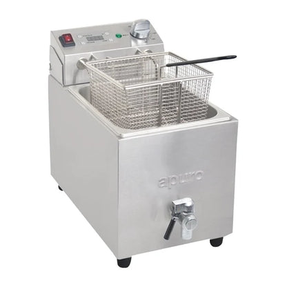 Apuro FC374-A Single Tank Single Basket 8Ltr Countertop Fryer with Timer 2.9kW