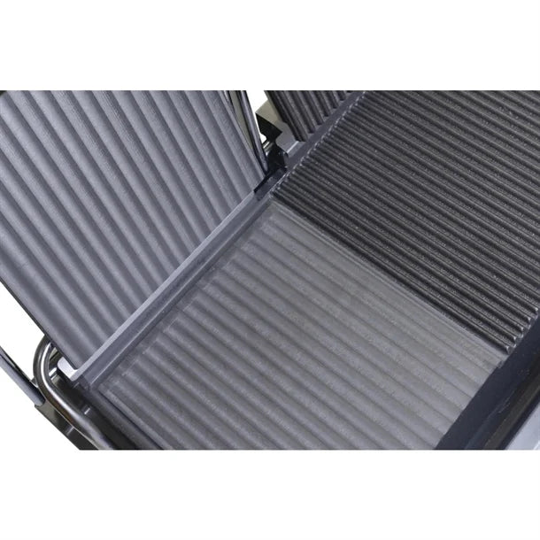 Apuro Double Contact Grill Flat / Ribbed Plates with Timer FC386-A