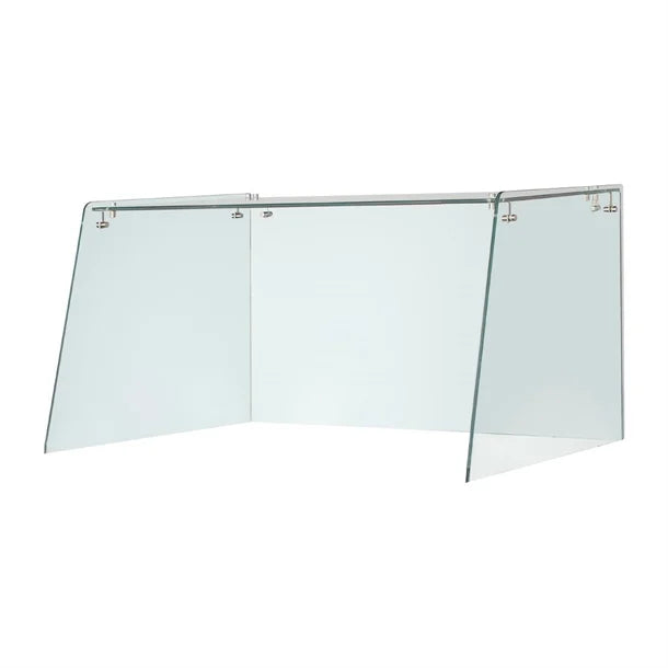 Straight Glass Sneeze Guard Assembly for 2 Door Counter FT367