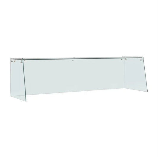 Straight Glass Sneeze Guard Assembly for 4 Door Counter FT369