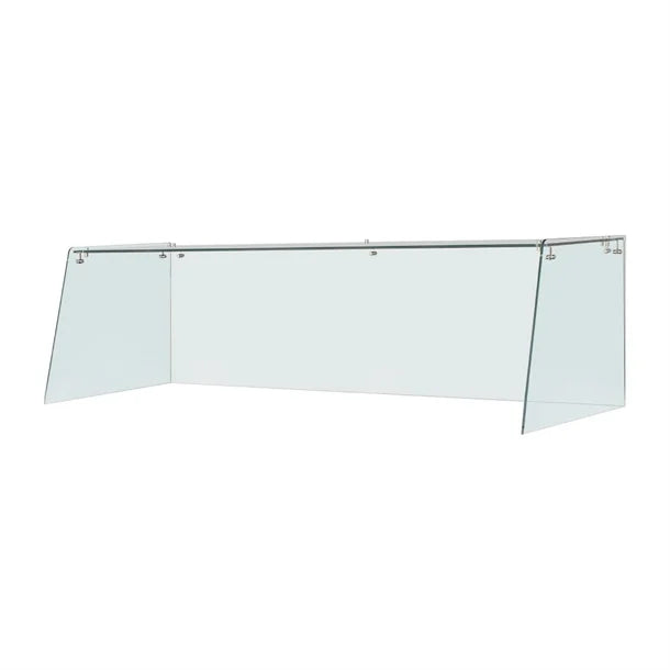 Straight Glass Sneeze Guard Assembly for 4 Door Counter FT369