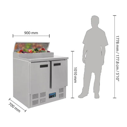 Polar G-Series Pizza Prep Counter Fridge 254Ltr G604-A