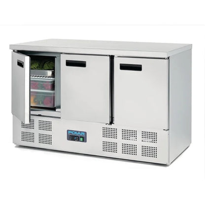 Polar G-Series 3 Door Counter Fridge 368Ltr G622-A