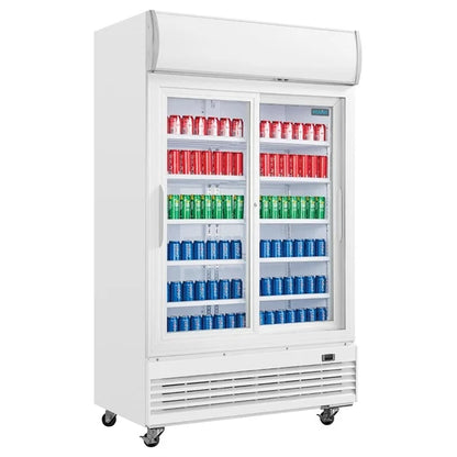 Polar G-Series Sliding Door Upright Display Fridge 950Ltr GE581-A