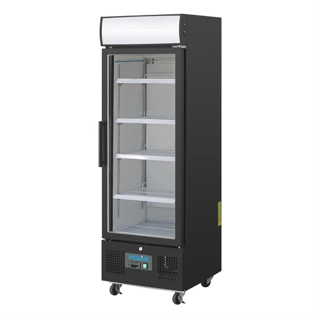 Polar G-Series 218Ltr Black Upright Single Display Fridge GH426-A