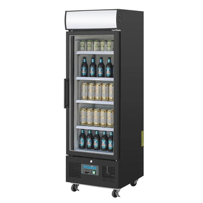 Polar G-Series 218Ltr Black Upright Single Display Fridge GH426-A