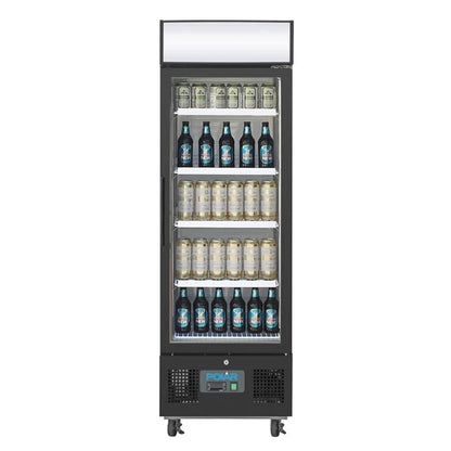 Polar G-Series 218Ltr Black Upright Single Display Fridge GH426-A