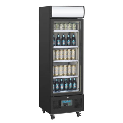 Polar G-Series 218Ltr Black Upright Single Display Fridge GH426-A