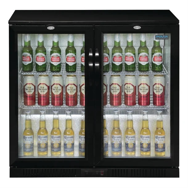 Polar G-Series Two Door Bar Cooler with Hinged Doors 208Ltr GL002-A