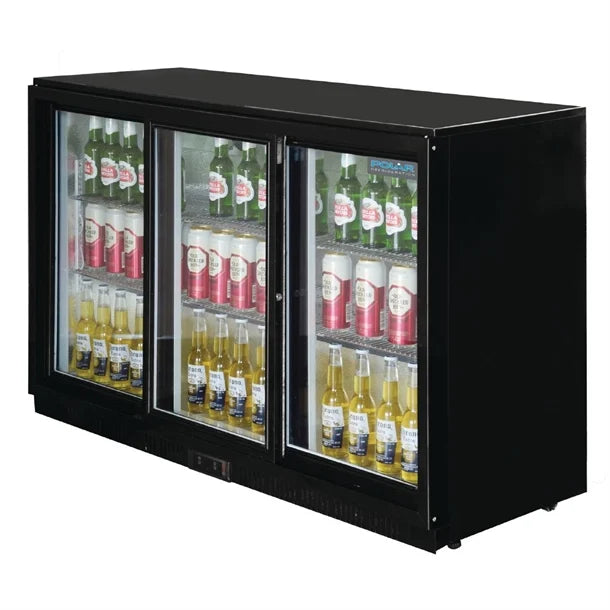 Polar G-Series 3 Door Back Bar Cooler with Sliding Doors 330Ltr GL006-A