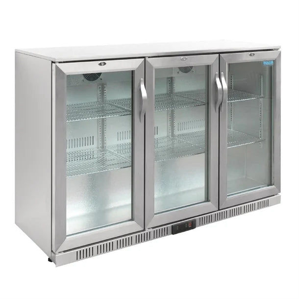 Polar G-Series 3 Door Back Bar Cooler with Hinged Doors 330Ltr GL009-A