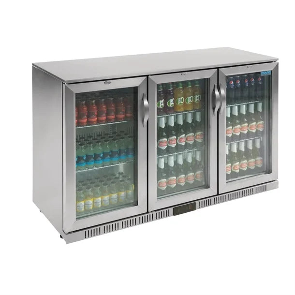 Polar G-Series 3 Door Back Bar Cooler with Hinged Doors 330Ltr GL009-A