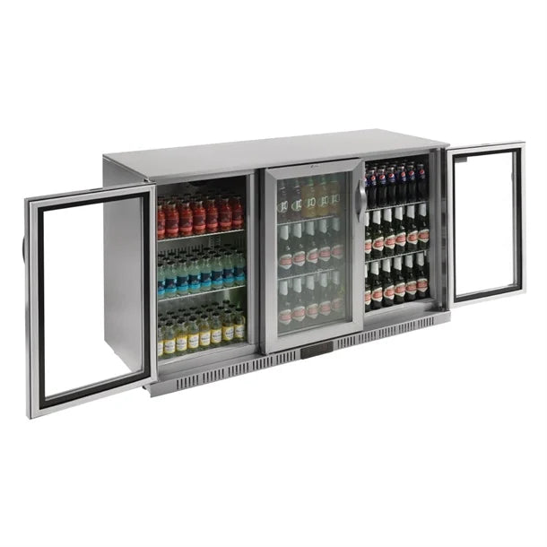 Polar G-Series 3 Door Back Bar Cooler with Hinged Doors 330Ltr GL009-A