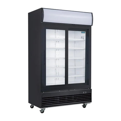 Polar G-Series Upright Display Fridge with Sliding Doors GM814-A