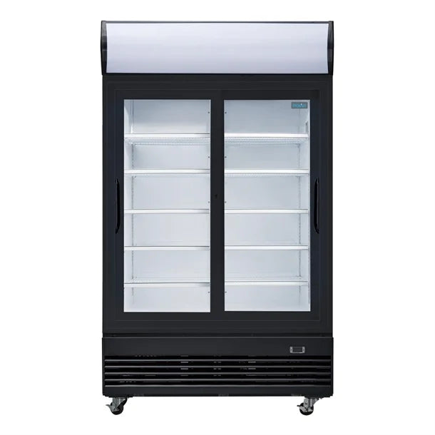 Polar G-Series Upright Display Fridge with Sliding Doors GM814-A