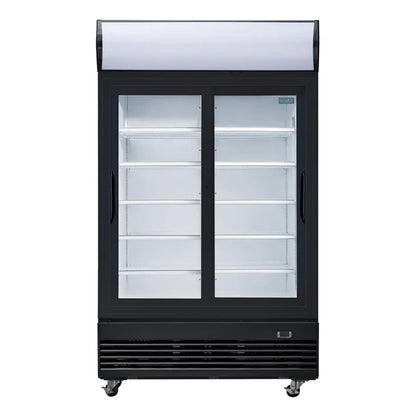 Polar G-Series Upright Display Fridge with Sliding Doors GM814-A