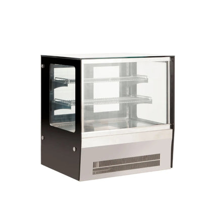 Counter top square glass cold food display 660x530x730 - GN-660RT