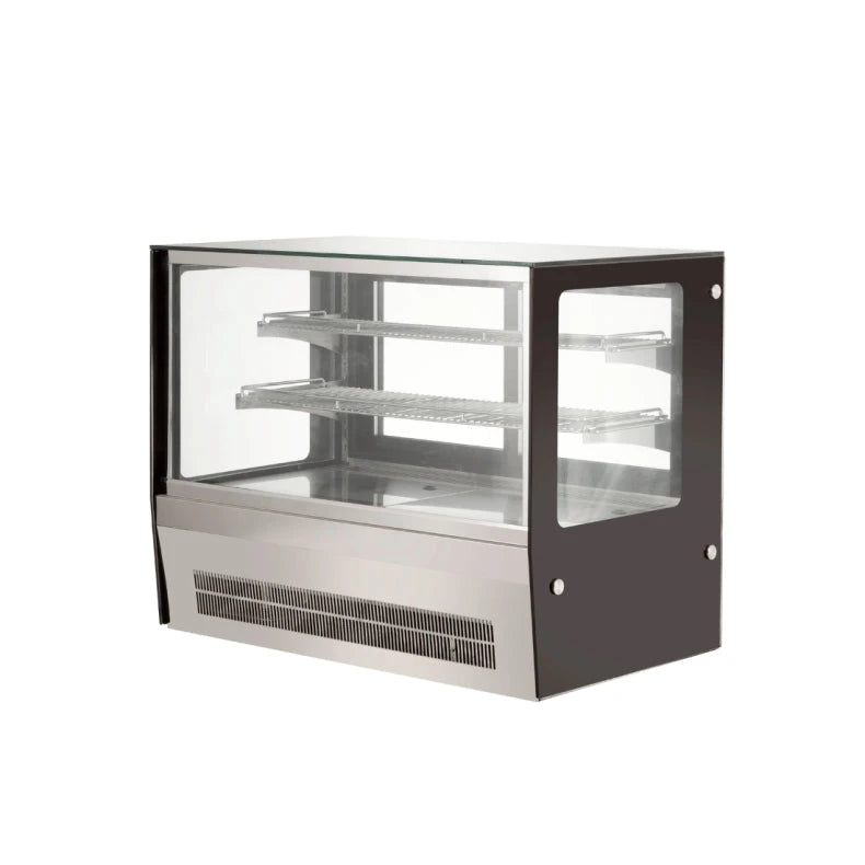 900mm Counter top square glass cold food display GN-900RT