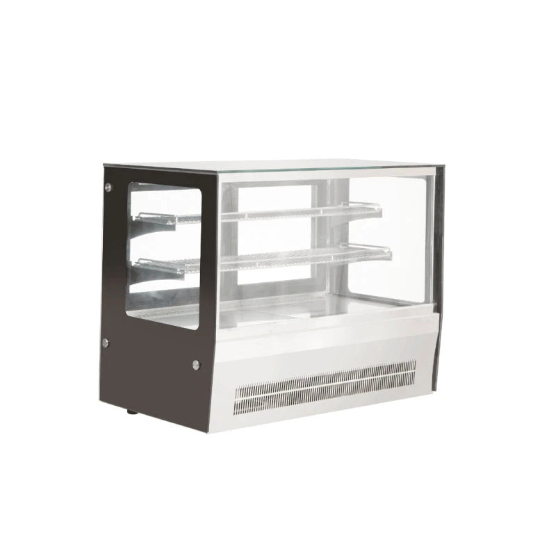 900mm Counter top square glass cold food display GN-900RT