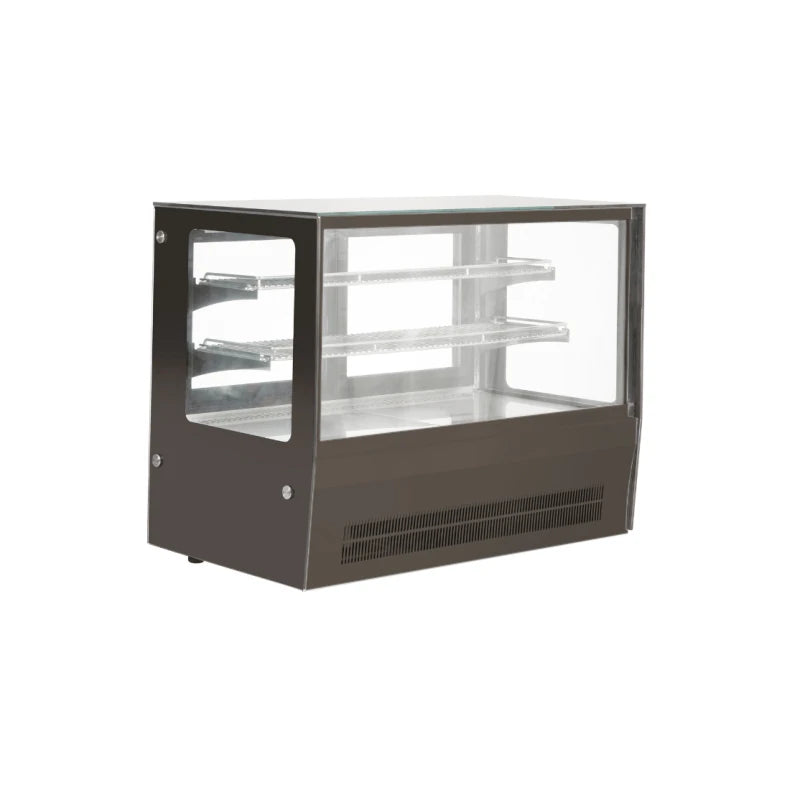 900mm Squared Bench Top Food Showcase Fridge 140 Litre - BTS900