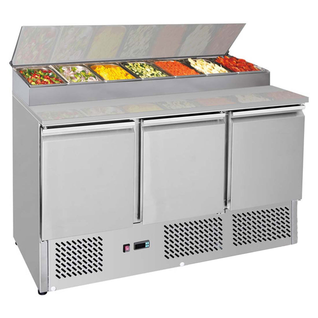 GNS1300D Three Door Compact Salad Prep Top