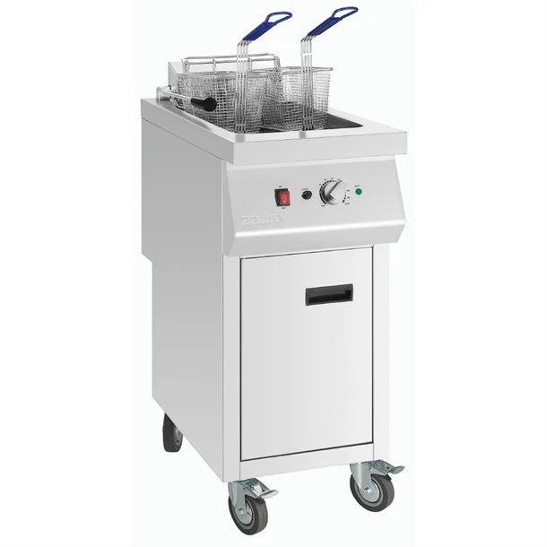 Apuro HU198-A 20L 2 Basket Free Standing Electric Fryer – 12kW
