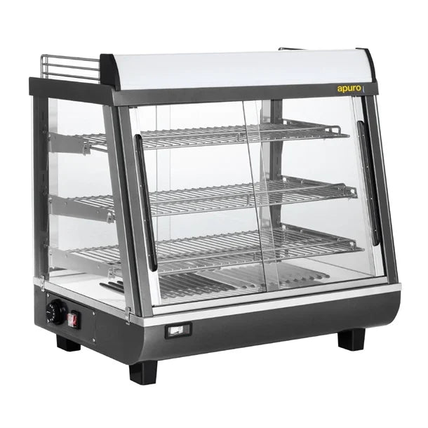 Apuro 96L Heated Display Merchandiser – 3 Shelf Pie Warmer HW927-A