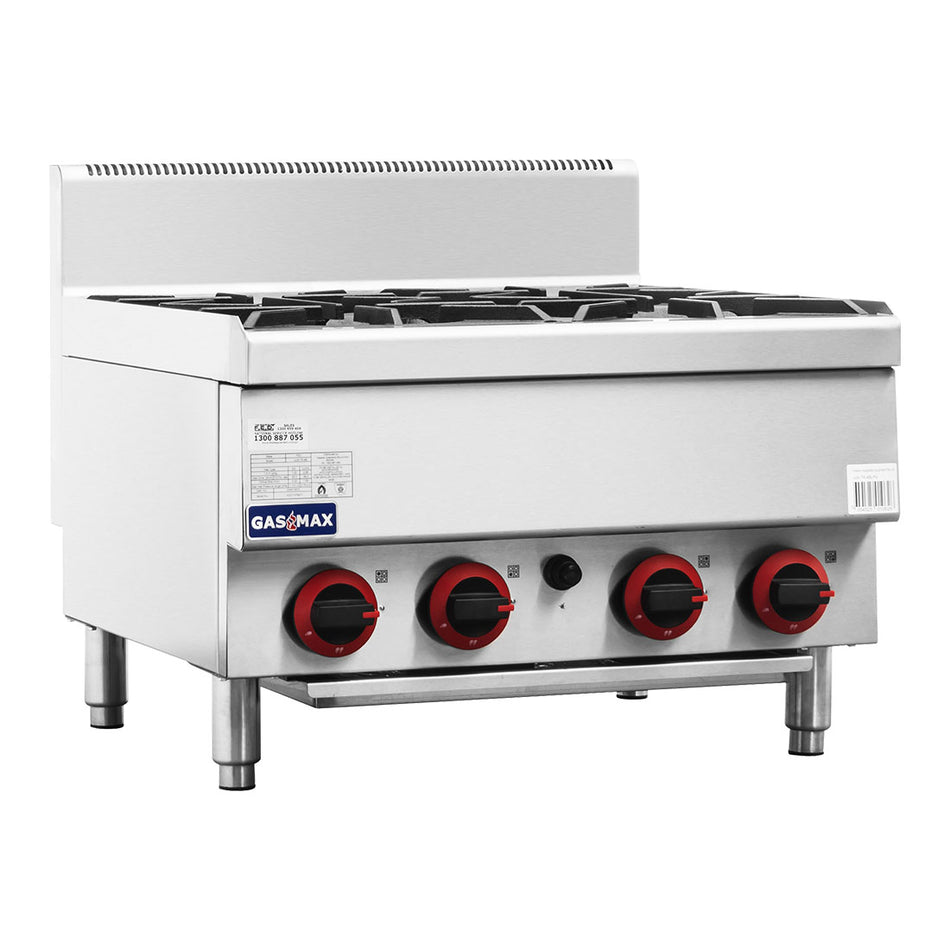 GASMAX JUS-TR-4B 4 Burner Natural Gas Cooktop with Splashback