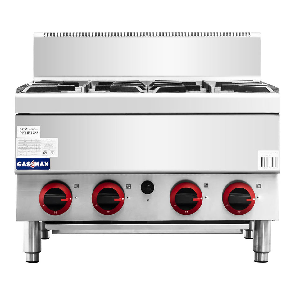 GASMAX JUS-TR-4B 4 Burner Natural Gas Cooktop with Splashback