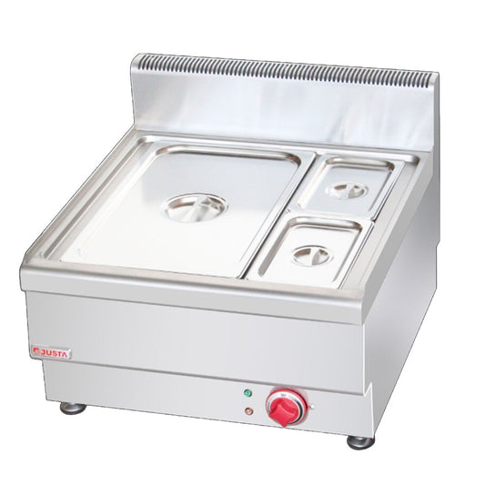 JUS-TY-2 Dry Bain Marie With 1 x 1/1 pan + 2 x 1/2 GN Pan & Lid