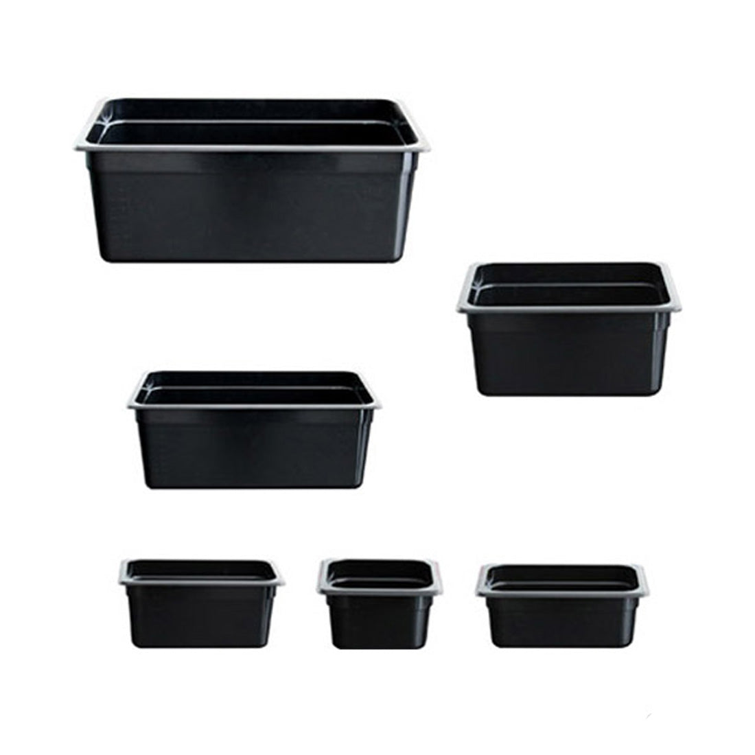 JW-P164B - Black Poly 1/6 x 100 mm Gastronorm Pan