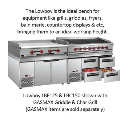 LBC125 Four drawer Lowboy Fridge