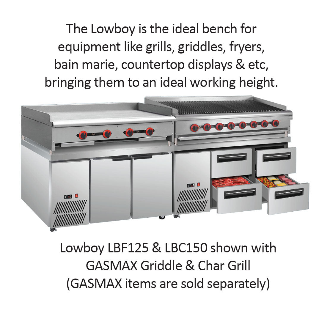 LBF120 2 door Lowboy Fridge