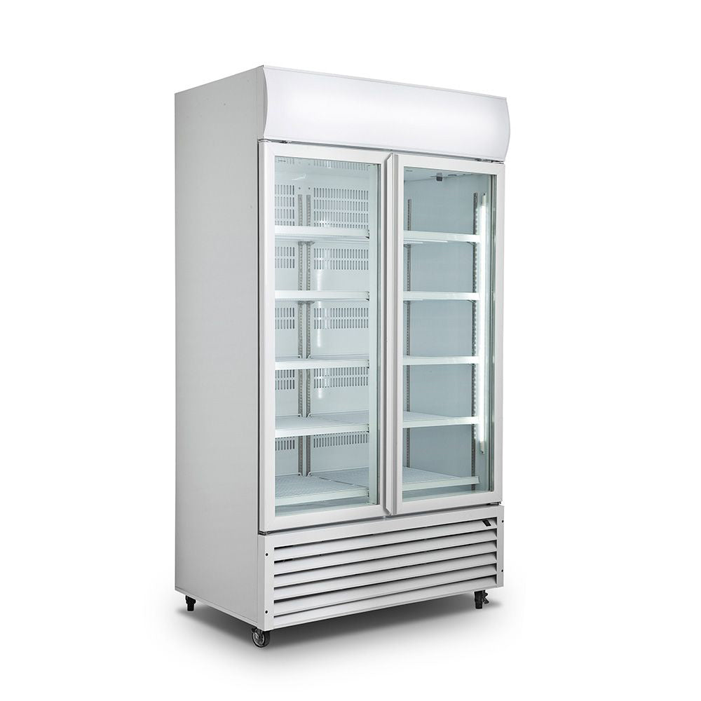 1075Lt Double Glass Door Colourbond Upright Fridge LG-1200GT