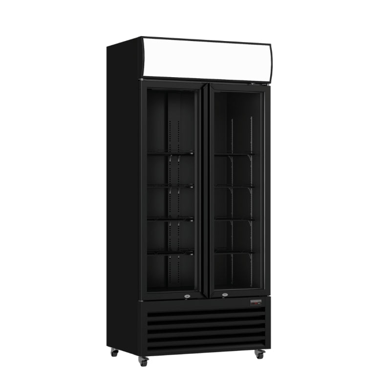Thermaster Double Glass Door Colourbond Upright Drink Fridge LG-580BP