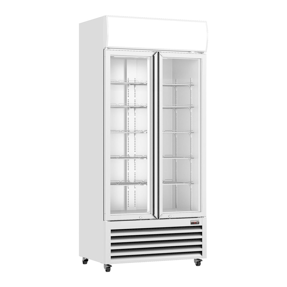 Thermaster Double Glass Door Colourbond Upright Drink Fridge LG-580P