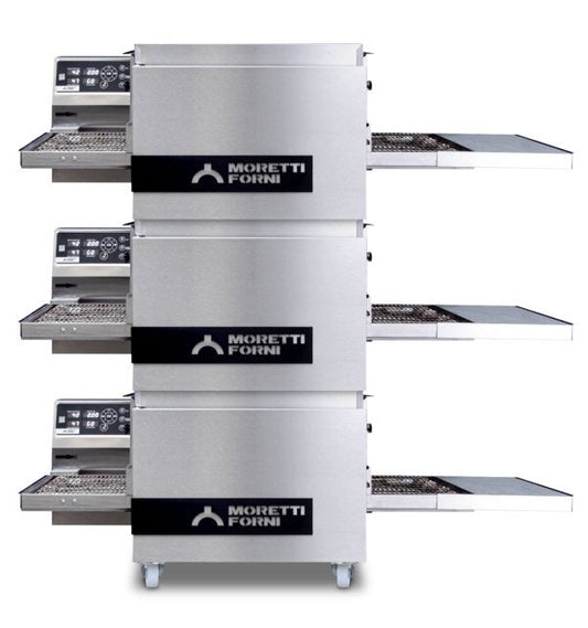 Moretti Forni T64E/3 S Triple Chamber Electric Conveyor Oven w/support