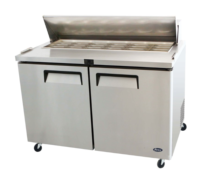 Atosa 2 DOOR SANDWICH PREPTABLE FRIDGE 1225MM MSF8306